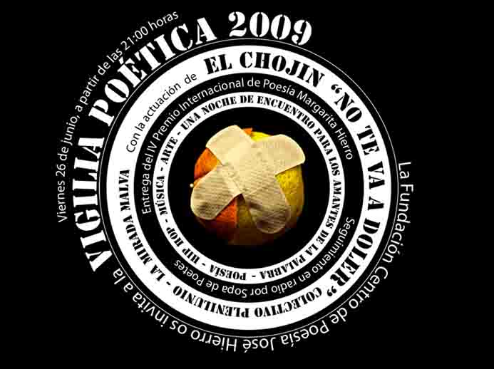 Cartel de laVigilia Po�tica 2009 del centro Jos� Hierro